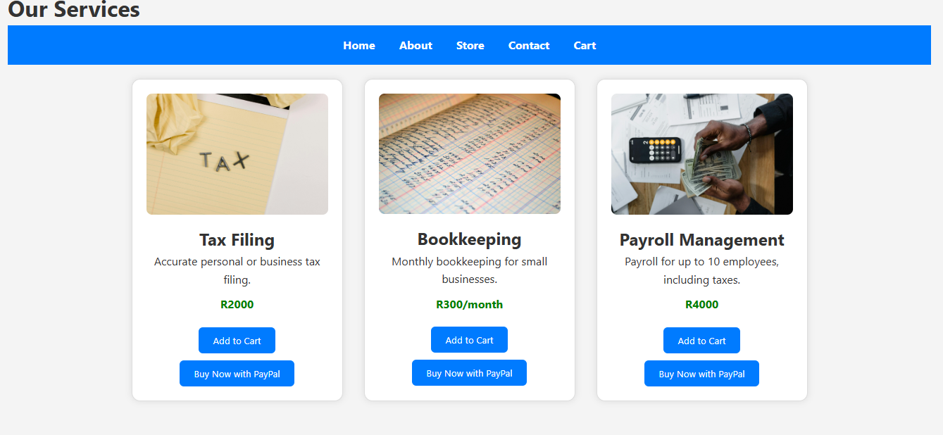 Screenshot of Website 3